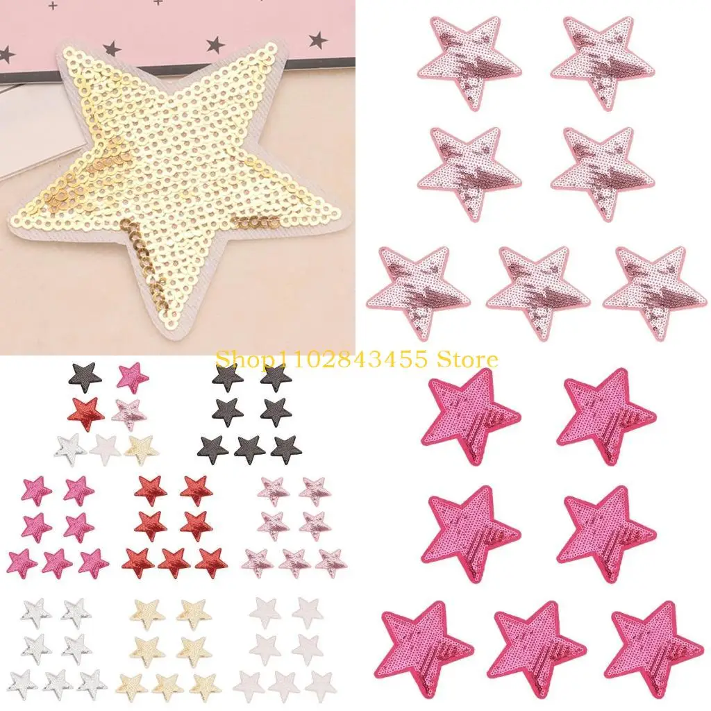 49MC 7pcs Sequined Star Patches Set Garment Accessories Star Fabric Applique For Fashion Hat Shoe And Crafting Hairband
49MC 7pcs Sequined Star Patches Set Garment Accessories Star Fabric Applique For Fashion Hat Shoe And Crafting Hairband