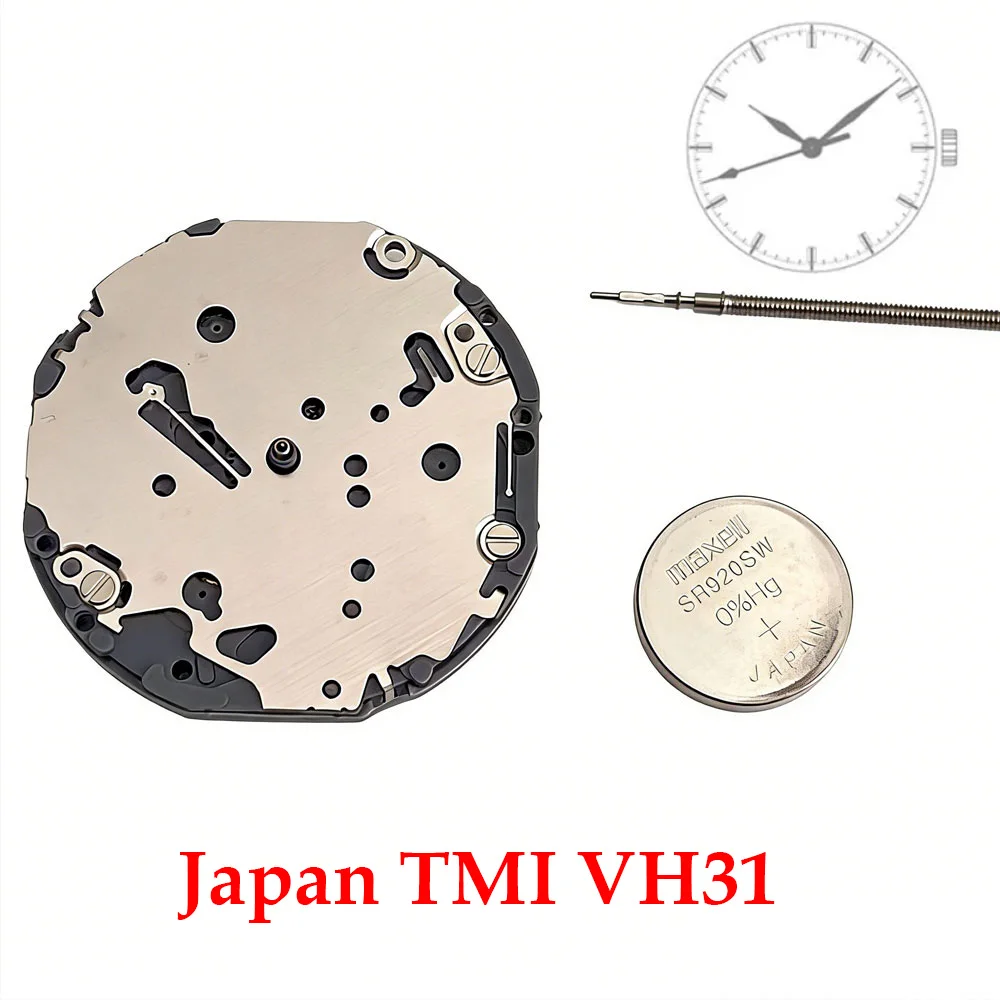 VH31 Watch Quartz movement for Japan VH31 Watch Movement 3 hands Sweep second Watch Repair VH31 Movement Accessories
VH31 Watch Quartz movement for Japan VH31 Watch Movement 3 hands Sweep second Watch Repair VH31 Movement Accessories