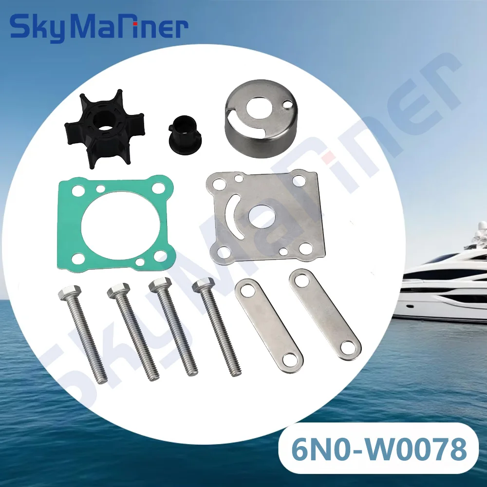 Water Pump Impeller Kit 6N0-W0078 for Yamaha Outboard Motor 2T 6HP 8HP 18-3460 6G1-W0078-A1 6N0-W0078-00 6G1-W0078-A0 6G1-W0078
Water Pump Impeller Kit 6N0-W0078 for Yamaha Outboard Motor 2T 6HP 8HP 18-3460 6G1-W0078-A1 6N0-W0078-00 6G1-W0078-A0 6G1-W0078