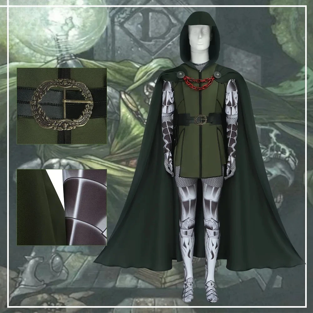 Green Hooded Knight Cosplay Outfit - Armored Suit & Cape Set Medieval Fantasy Themed Attire for Role-Play Events & Cosplay Shows
Green Hooded Knight Cosplay Outfit - Armored Suit & Cape Set Medieval Fantasy Themed Attire for Role-Play Events & Cosplay Shows