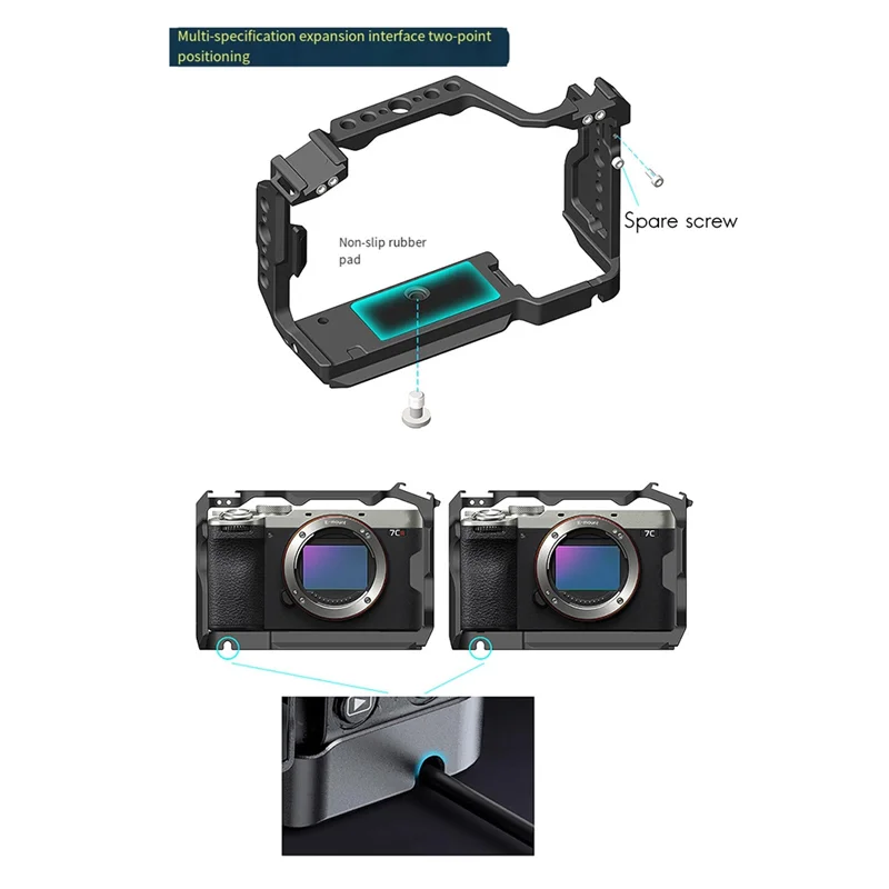 Classy-Full Camera Cage Rig Protective Frame For Sony A7C2 A7CR A7CM2 A7CII DSLR Tripod Cold Shoe Mount Durable Easy Install
Classy-Full Camera Cage Rig Protective Frame For Sony A7C2 A7CR A7CM2 A7CII DSLR Tripod Cold Shoe Mount Durable Easy Install