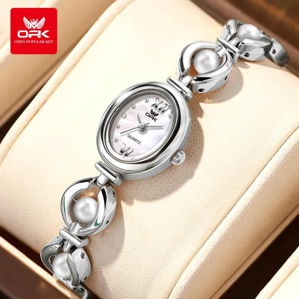 OPK 6076 Elegance Watch Women Sparkle Oval Simple Dial Bead Bracelet Golden Fashion 30M Waterproof Stainless Steel Watch Women
OPK 6076 Elegance Watch Women Sparkle Oval Simple Dial Bead Bracelet Golden Fashion 30M Waterproof Stainless Steel Watch Women