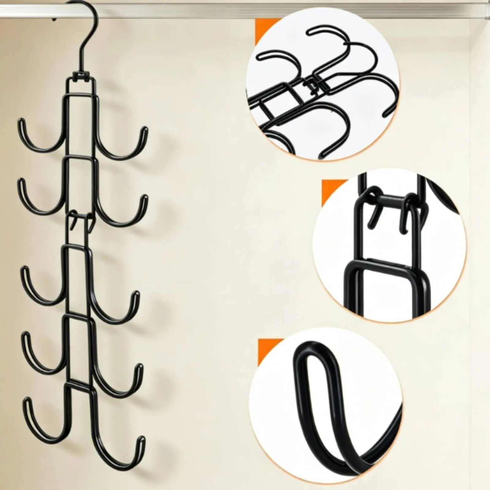 Wall Mounted Garment Hook Rack Space-Saving Rotating Hanger Rack Home Storage Easy to Install Sturdy
Wall Mounted Garment Hook Rack Space-Saving Rotating Hanger Rack Home Storage Easy to Install Sturdy