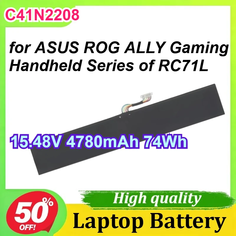 C41N2208 Battery 15.48V 4780mAh 74Wh for ASUS ROG ALLY Gaming Handheld Series of RC71L Ultra-high Capacity
C41N2208 Battery 15.48V 4780mAh 74Wh for ASUS ROG ALLY Gaming Handheld Series of RC71L Ultra-high Capacity