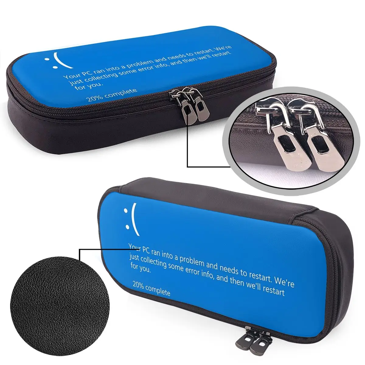 Blue Screen Of Death NEW Leather Pencil Case for Boys Girls Gifts Pen Box Pencil Bag Stationery Supplies
Blue Screen Of Death NEW Leather Pencil Case for Boys Girls Gifts Pen Box Pencil Bag Stationery Supplies