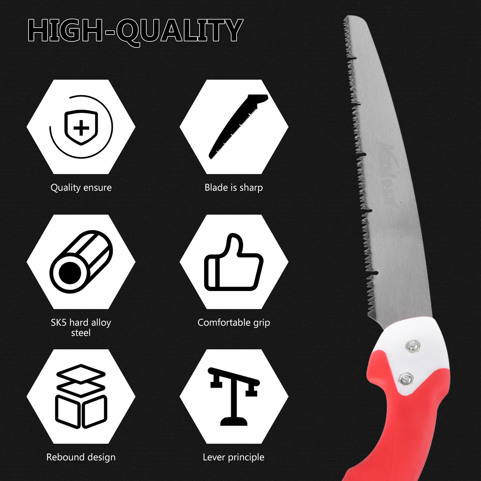 Pruning Saw Lightweight Durable Alloy Steel Gardening Fruit Tree Woodworking Anti Slip Handle Compact Easy to Carry for Garden
Pruning Saw Lightweight Durable Alloy Steel Gardening Fruit Tree Woodworking Anti Slip Handle Compact Easy to Carry for Garden