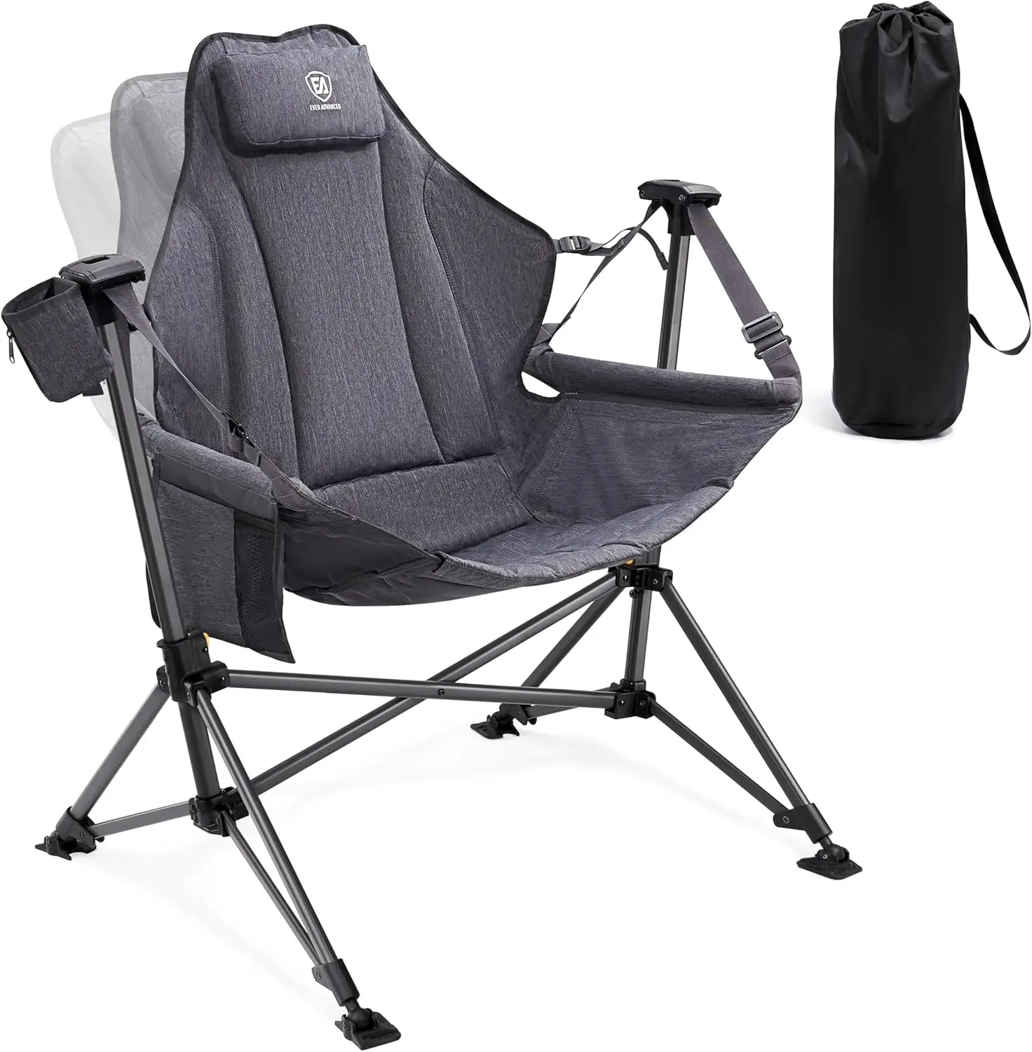 Padded Hammock Camping Chair, Oversized Heavy Duty Swing Chair with Detachable Cup Holder, Portable
Padded Hammock Camping Chair, Oversized Heavy Duty Swing Chair with Detachable Cup Holder, Portable