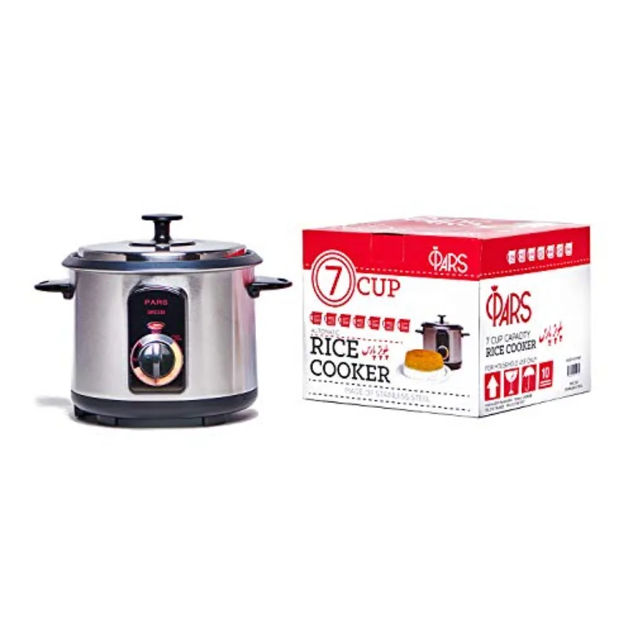 Automatic Persian Rice Cooker for 7 Cup Tahdig Rice Maker with Perfect Rice Crust in Stainless Steel Black
Automatic Persian Rice Cooker for 7 Cup Tahdig Rice Maker with Perfect Rice Crust in Stainless Steel Black