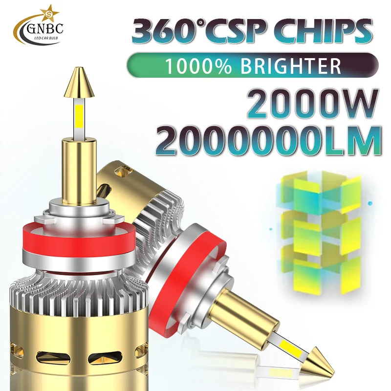 2PCS Canbus H7 H4 H1 LED Headlights HID H8 H9 H11 9005 HB3 9006 HB4 9012 HIR2 Turbo LED CSP Chip 6000K Auto Lamp Plug&Play 12V
2PCS Canbus H7 H4 H1 LED Headlights HID H8 H9 H11 9005 HB3 9006 HB4 9012 HIR2 Turbo LED CSP Chip 6000K Auto Lamp Plug&Play 12V
