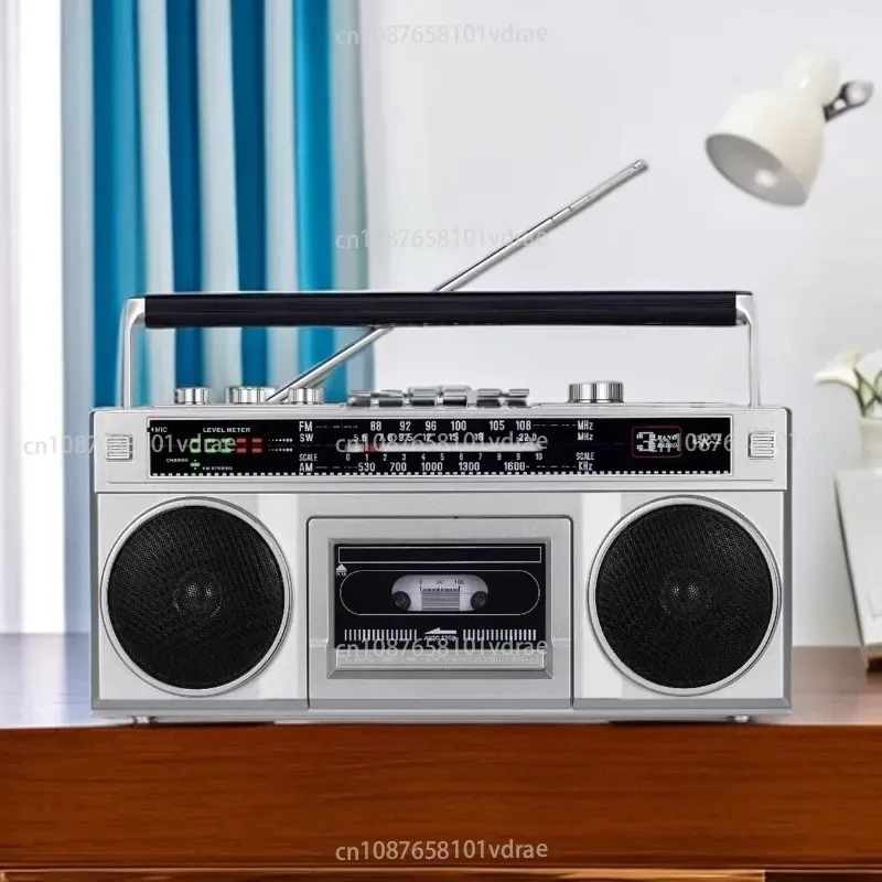Two-channel Stereo Rechargeable Tape Machine, Cassette Machine, Tape Recorder Bluetooth Speaker
Two-channel Stereo Rechargeable Tape Machine, Cassette Machine, Tape Recorder Bluetooth Speaker