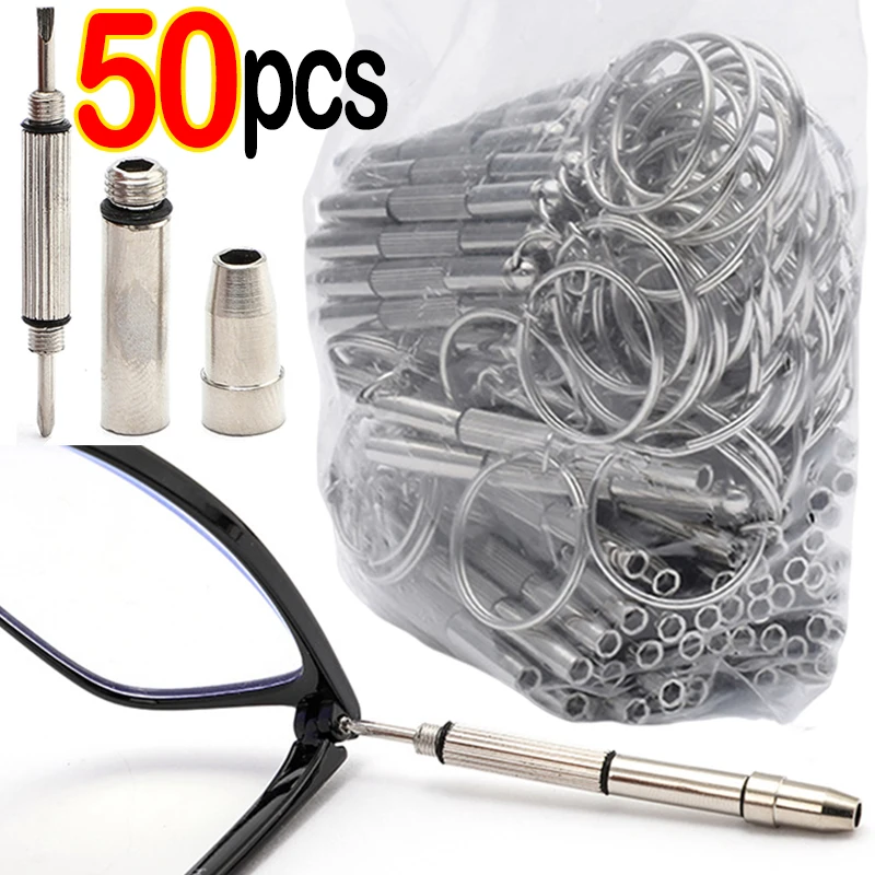 50pcs Eyeglass Screwdrivers Repair Kit with Keychain Watch Repair Glasses Screwdriver Recision Screw Driver Tools Accessories
50pcs Eyeglass Screwdrivers Repair Kit with Keychain Watch Repair Glasses Screwdriver Recision Screw Driver Tools Accessories