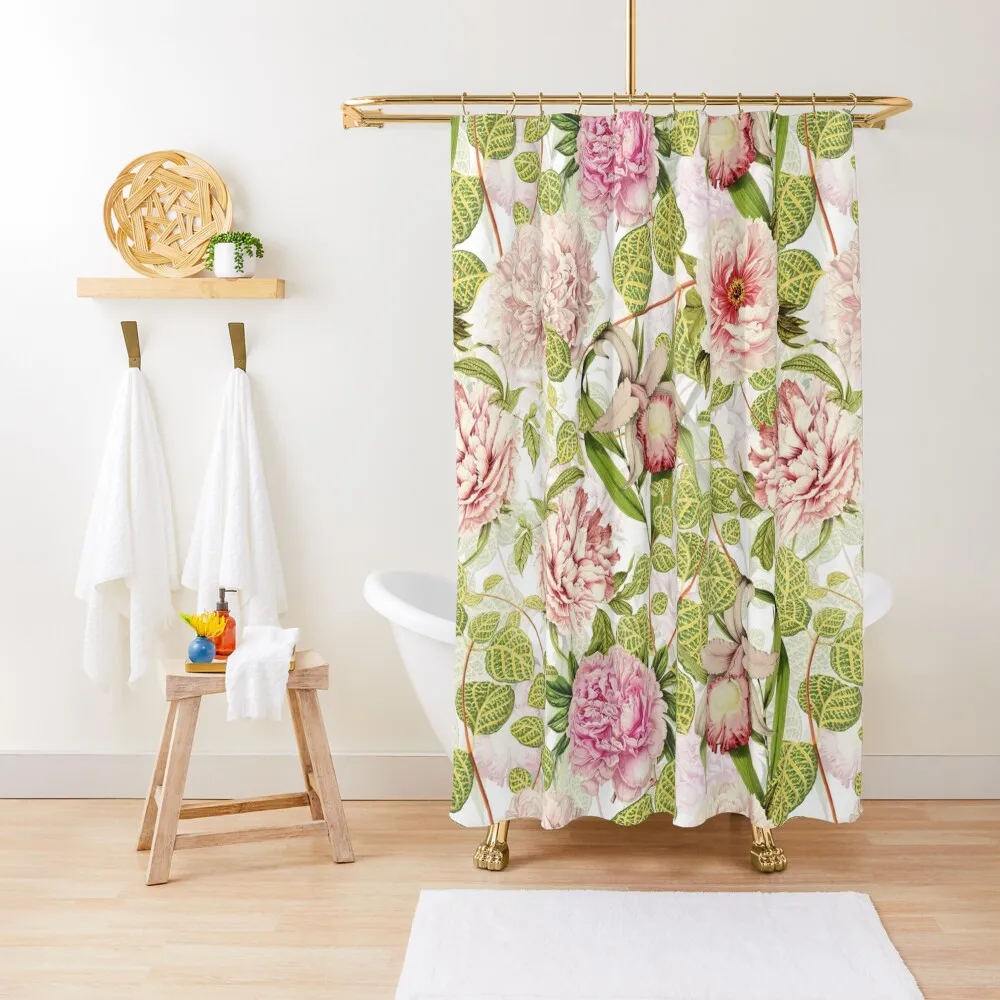 Pierre-Joseph-Redoute, Historic pastel Roses and Peonies Botanical Garden Shower Curtain Cute Shower Curtain 
Pierre-Joseph-Redoute, Historic pastel Roses and Peonies Botanical Garden Shower Curtain Cute Shower Curtain