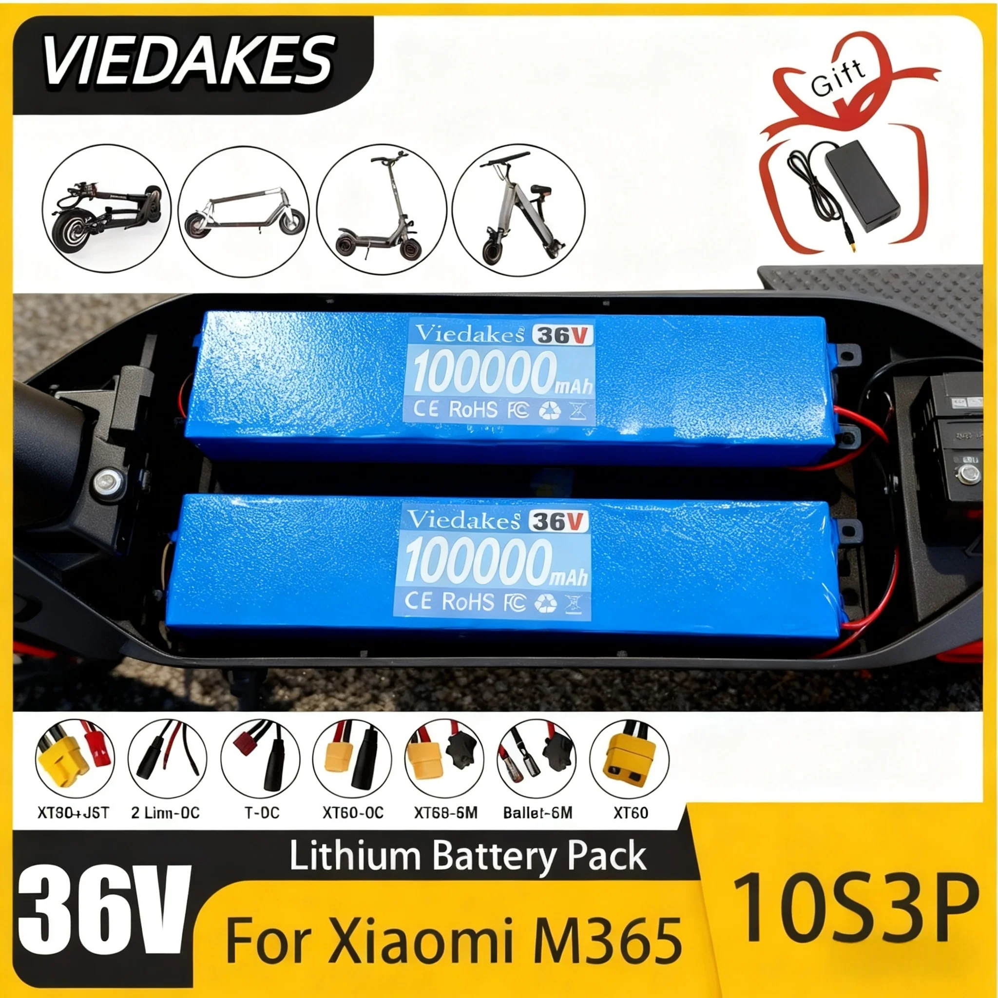 ♻️2025 Upgrade 36V 100000mAh 10S3P 36v Electric Scooter Battery Pack 36v Battery Scooter 18650
♻️2025 Upgrade 36V 100000mAh 10S3P 36v Electric Scooter Battery Pack 36v Battery Scooter 18650