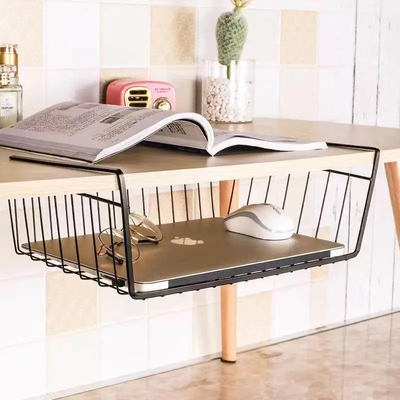 Bedside Hanging Basket under Table Storage Layer Rack Bedroom Snack Organizer Iron Material Portable Hook Installation
Bedside Hanging Basket under Table Storage Layer Rack Bedroom Snack Organizer Iron Material Portable Hook Installation