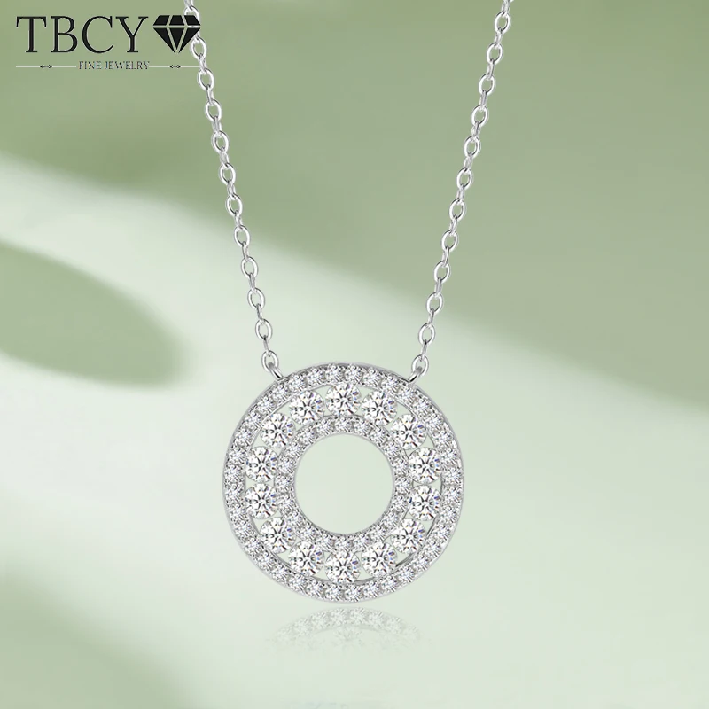 TBCYD 1.4CT D Color Double Circle Moissanite Necklace Pendant For Women GRA Certified S925 Silver Neck Chain Luxury Jewelry Gift
TBCYD 1.4CT D Color Double Circle Moissanite Necklace Pendant For Women GRA Certified S925 Silver Neck Chain Luxury Jewelry Gift