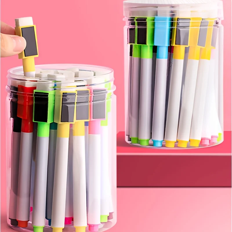 8pcs Mixed colors Magnetic whiteboard marker - water-based erasable - colored magnetic drawing pen - non-removable mark pen set
8pcs Mixed colors Magnetic whiteboard marker - water-based erasable - colored magnetic drawing pen - non-removable mark pen set