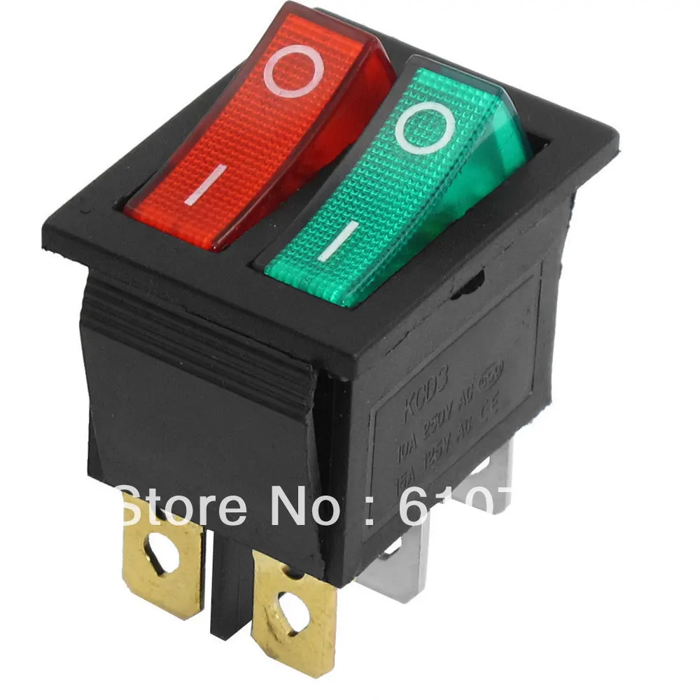 Red Green Illuminated SPST ON/OFF Two Position 2 Gang Boat Rocker Switch 6 Pin Push Button Switches
Red Green Illuminated SPST ON/OFF Two Position 2 Gang Boat Rocker Switch 6 Pin Push Button Switches