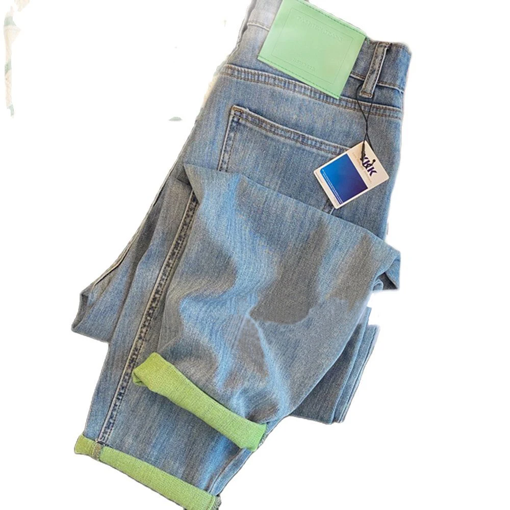 100kgs Women Can Wear Casual Harem Denim Jeans Thin For Summer Stretch Soft Bright Green Loose Slimming Cropped Jeans Oversize
100kgs Women Can Wear Casual Harem Denim Jeans Thin For Summer Stretch Soft Bright Green Loose Slimming Cropped Jeans Oversize