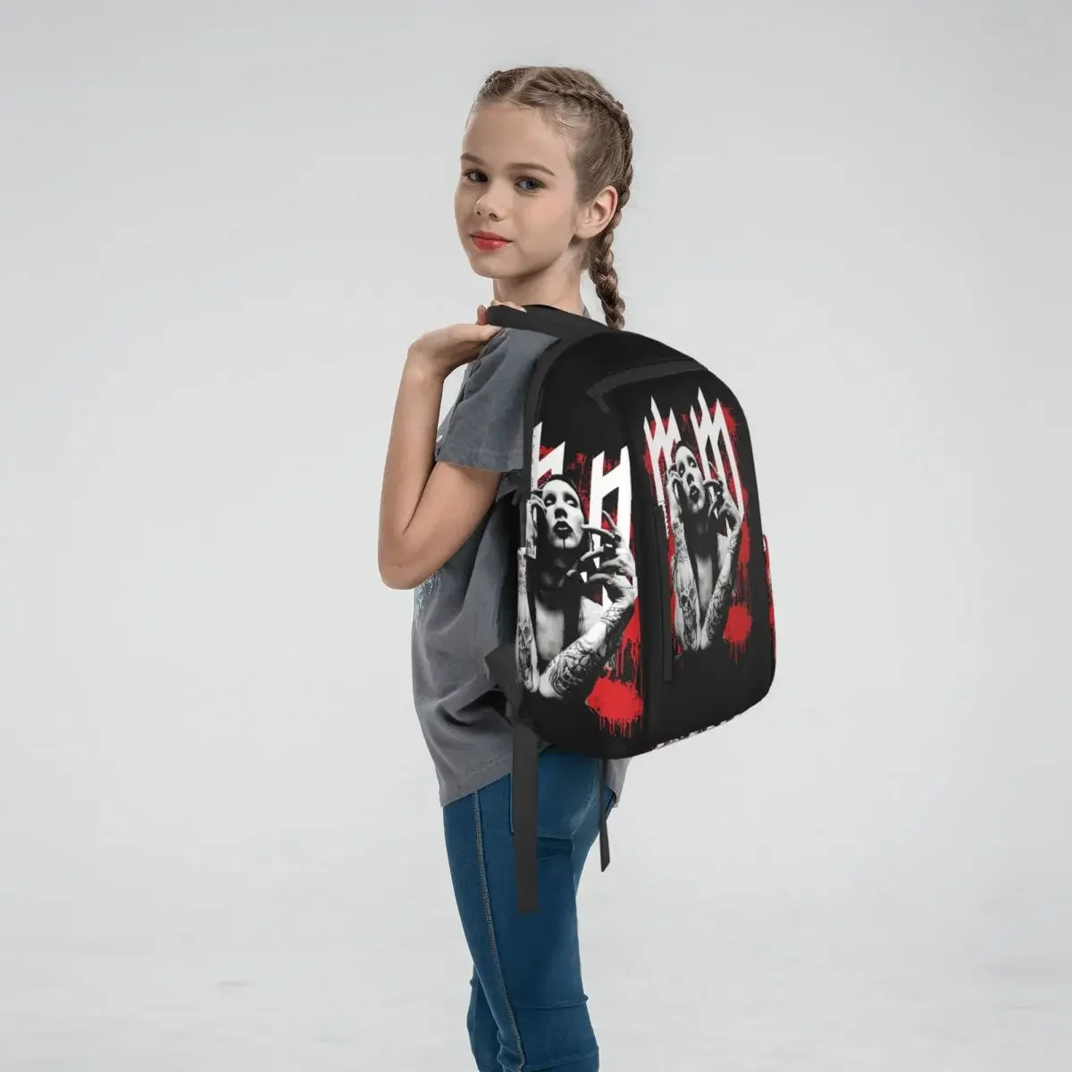 Marilyn Manson Glitch Fan Gift Music Backpack Student BookBag Kids School Bag Computer Shoulder Bags Men Women
Marilyn Manson Glitch Fan Gift Music Backpack Student BookBag Kids School Bag Computer Shoulder Bags Men Women