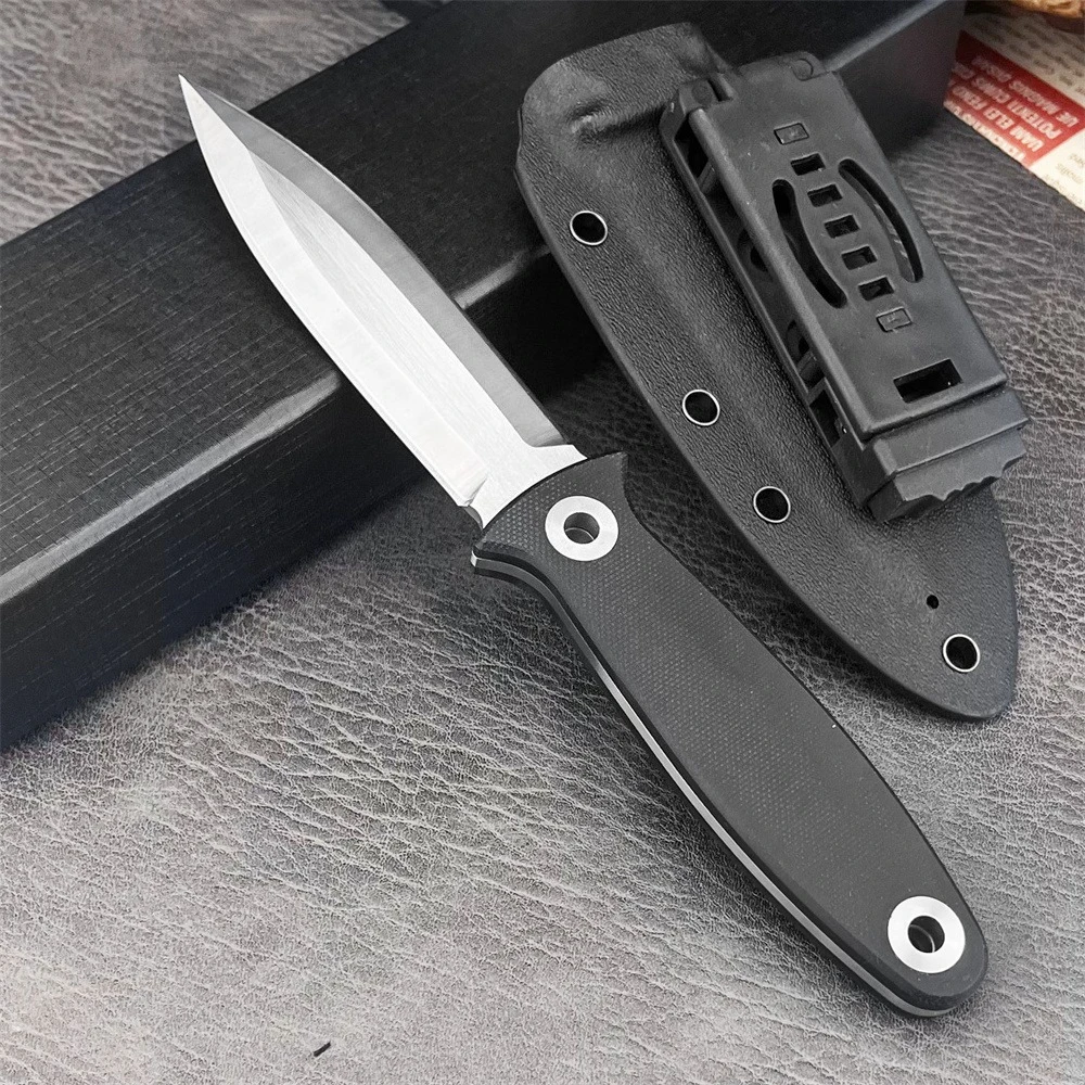 Compact Straight Handle Boot Style Knife D2 Steel Blade G10 Handle with Sheath, Reliable Companion Outdoor Activities Daily Use
Compact Straight Handle Boot Style Knife D2 Steel Blade G10 Handle with Sheath, Reliable Companion Outdoor Activities Daily Use