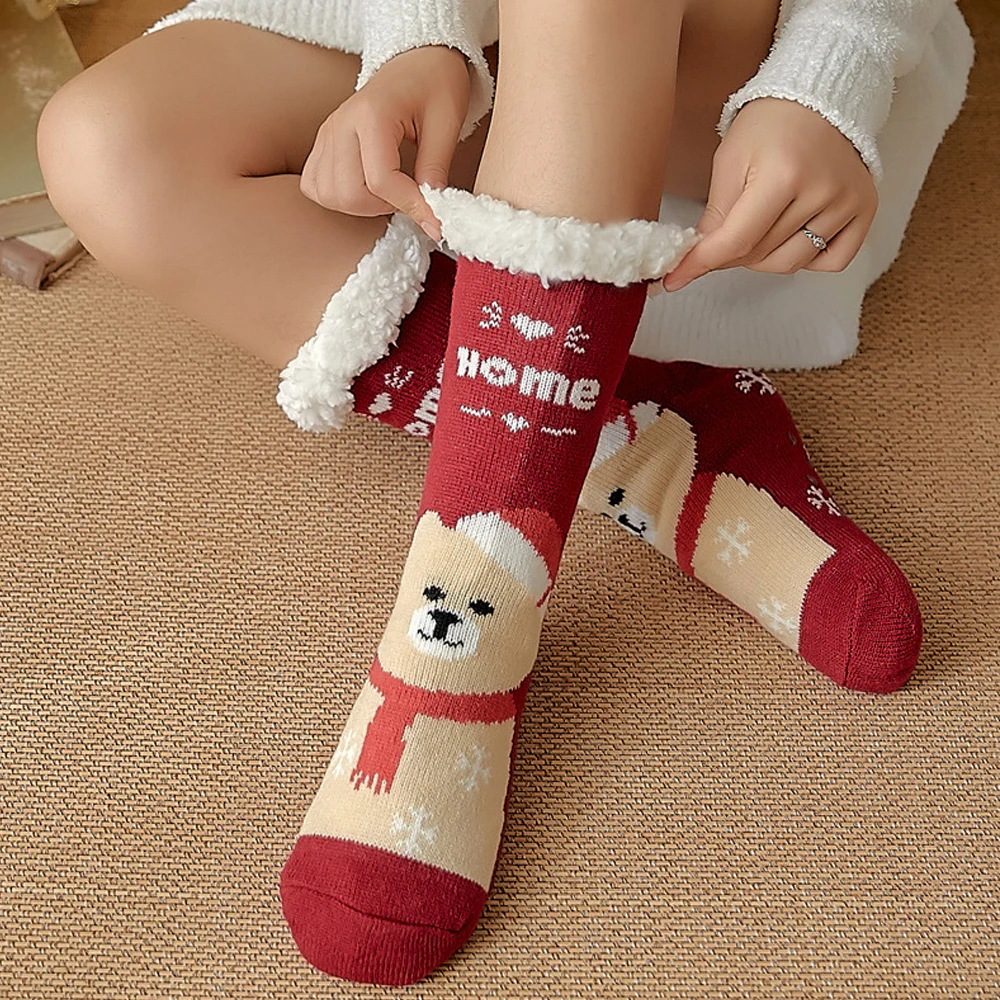 Women Winter Warm Knitted Socks Christmas Gift Plush Soft Floor Slippers Sock Female Home Indoor Non-slip Fluffy Slippers Socks
Women Winter Warm Knitted Socks Christmas Gift Plush Soft Floor Slippers Sock Female Home Indoor Non-slip Fluffy Slippers Socks