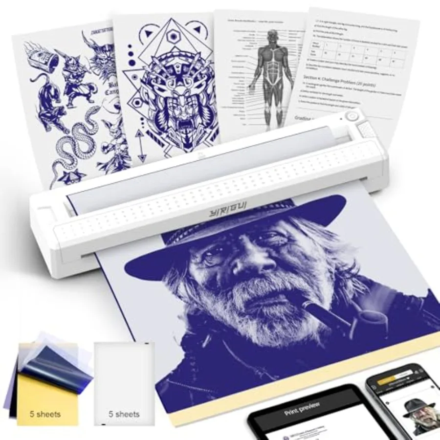 2026 New 2 in 1 Tattoo Stencil and Document Printer, Wireless Bluetooth Thermal Printer - HD Fast Transfer, Portable Easy-to-Us
2026 New 2 in 1 Tattoo Stencil and Document Printer, Wireless Bluetooth Thermal Printer - HD Fast Transfer, Portable Easy-to-Us
