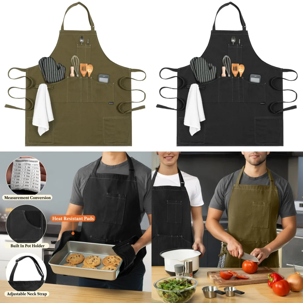 Kitchen Apron Canvas Adjustable Unisex Cooking Baking BBQ Grill Fishing Gardening Camping Outdoor Utility Heavy Duty Waterproof
Kitchen Apron Canvas Adjustable Unisex Cooking Baking BBQ Grill Fishing Gardening Camping Outdoor Utility Heavy Duty Waterproof