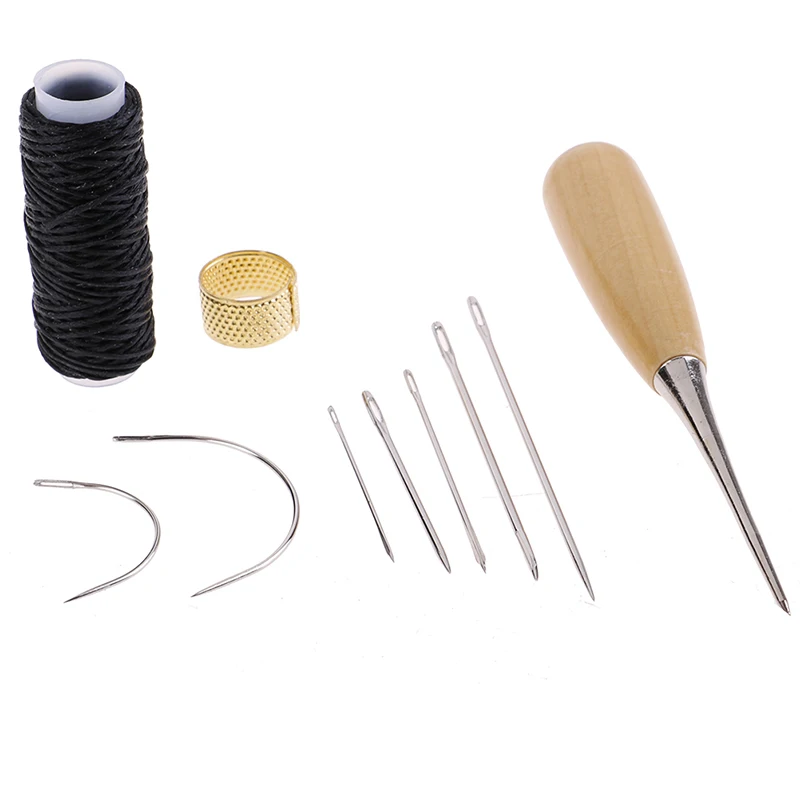 1Set Leather Sewing Needles Stitching Awl Needle Thread Thimble Shoe Repair Tool
1Set Leather Sewing Needles Stitching Awl Needle Thread Thimble Shoe Repair Tool