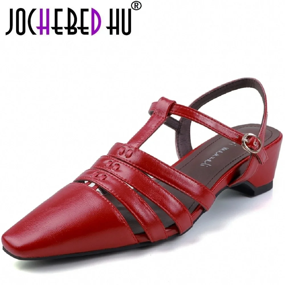 【JOCHEBED HU】Ручная работа из натуральной кожи, сетчатая дышащая обувь на среднем каблуке, однотонные сандалии с квадратным носком и задним ремешком, 34-40
【JOCHEBED HU】Ручная работа из натуральной кожи, сетчатая дышащая обувь на среднем каблуке, однотонные сандалии с квадратным носком и задним ремешком, 34-40