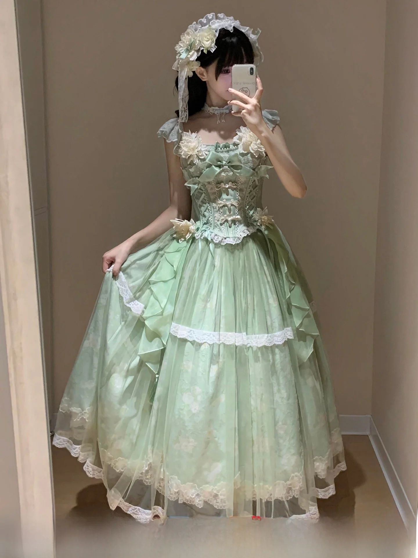 Elegant Chinese Jasmine Green Lolita Evening Gown Women's Fairy Tale Princess Dress for Birthday Party Adult Ceremony
Elegant Chinese Jasmine Green Lolita Evening Gown Women's Fairy Tale Princess Dress for Birthday Party Adult Ceremony