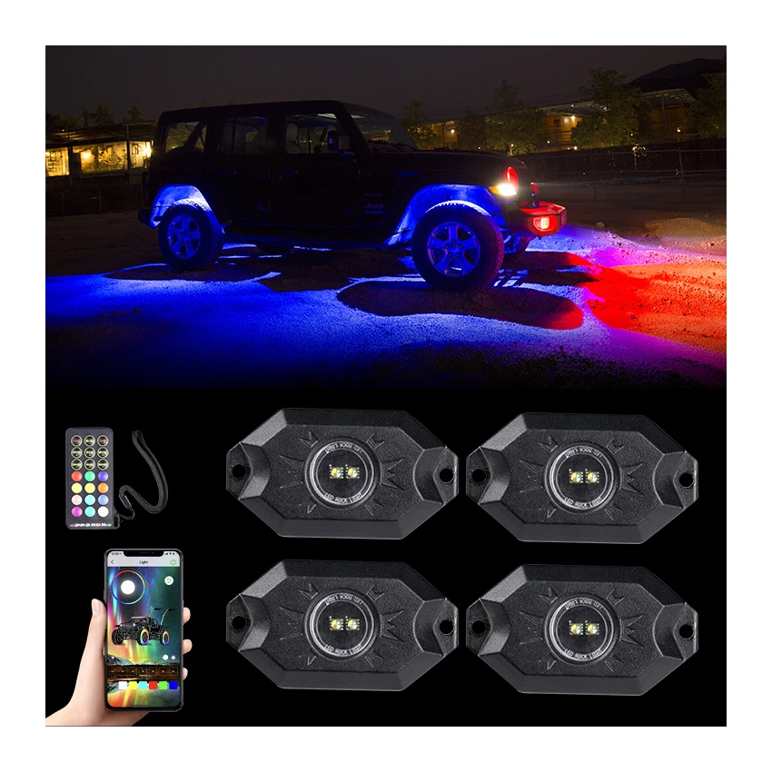 4/6/8/12 LED Rock Light Pods Kit RGB and Pure White Underbody Light RGBW 18 Watts for ATV UTV Can Am Polaris RZR Buggy
4/6/8/12 LED Rock Light Pods Kit RGB and Pure White Underbody Light RGBW 18 Watts for ATV UTV Can Am Polaris RZR Buggy