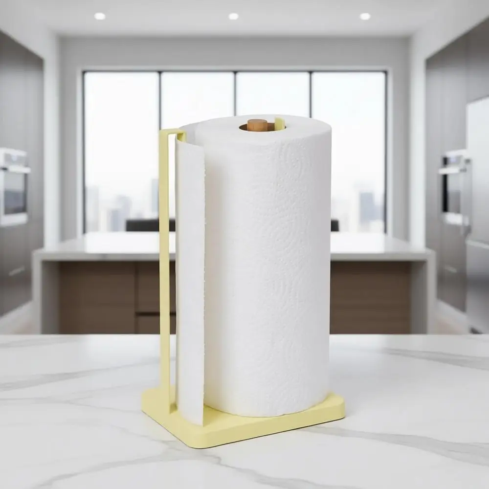Kitchen Storage Rack - Steel and Wood Tear Paper Towel Holder
Kitchen Storage Rack - Steel and Wood Tear Paper Towel Holder