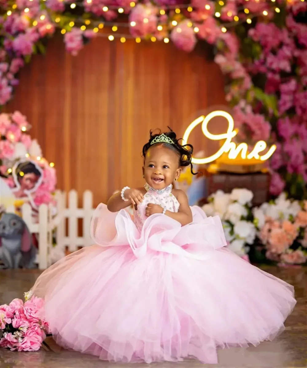 Luxury Princess Pink Flower Girl Wedding Dress Beaded Sleeveless Kids Birthday Party Prom Dress First Communion Gown Customized
Luxury Princess Pink Flower Girl Wedding Dress Beaded Sleeveless Kids Birthday Party Prom Dress First Communion Gown Customized