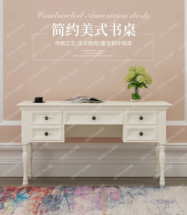 ZZ Style Solid Wood Desk Simple Modern White Writing Desk Home Simple Study Desk
ZZ Style Solid Wood Desk Simple Modern White Writing Desk Home Simple Study Desk