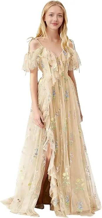 Snvdzo Flower Girls Off Shoulder Floral Embroidery Tulle Fancy Dress For Wedding Birthday Evening Party Prom Banquet Gown 2026
Snvdzo Flower Girls Off Shoulder Floral Embroidery Tulle Fancy Dress For Wedding Birthday Evening Party Prom Banquet Gown 2026