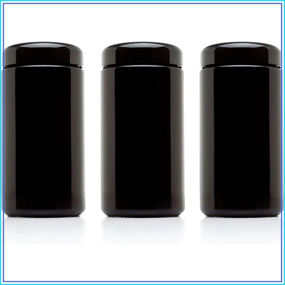 Infinity Jars 500ml Pack 3 Airtight UV Glass Jar Smell Proof Antistatic Light Blocking for Herbs Coffee Tea Spices Durable Travel Storage
Infinity Jars 500ml Pack 3 Airtight UV Glass Jar Smell Proof Antistatic Light Blocking for Herbs Coffee Tea Spices Durable Travel Storage