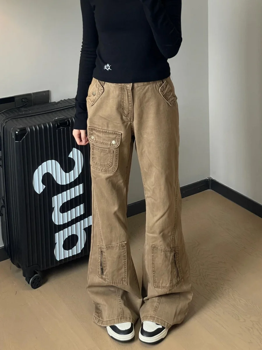 Brown Multi-Pocket Work Trousers Men's Straight Leg Bell Bottoms Retro American High Street Style Woodcutters Denim Jeans
Brown Multi-Pocket Work Trousers Men's Straight Leg Bell Bottoms Retro American High Street Style Woodcutters Denim Jeans