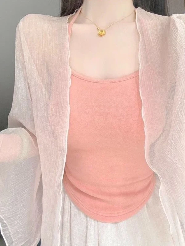 New Chinese Style Shawl Cardigan Women's Summer Short Lightweight Breathable Cover up Outerwear Casual Straight Cut Polyester...
New Chinese Style Shawl Cardigan Women's Summer Short Lightweight Breathable Cover up Outerwear Casual Straight Cut Polyester...