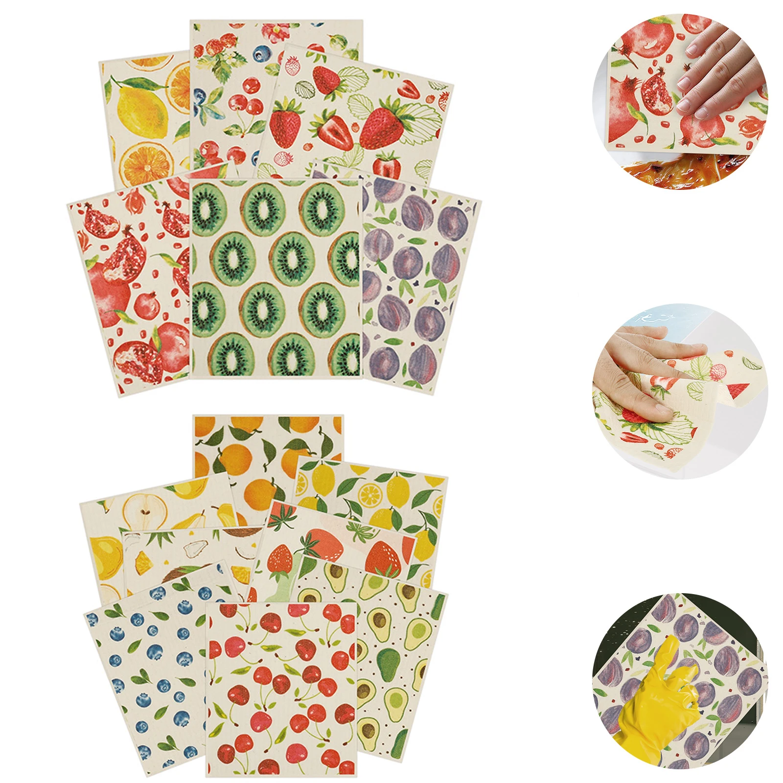 6/8Pcs Kitchen Dish Towels Reusable Dishcloths Washable Kitchen Dish Rags Anti Deformation Quick Drying Fruit Print Dish Towel
6/8Pcs Kitchen Dish Towels Reusable Dishcloths Washable Kitchen Dish Rags Anti Deformation Quick Drying Fruit Print Dish Towel