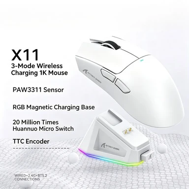 ATTACK SHARK X11 lightweight charging RGB base three-mode wireless mouse esports game gift
ATTACK SHARK X11 lightweight charging RGB base three-mode wireless mouse esports game gift