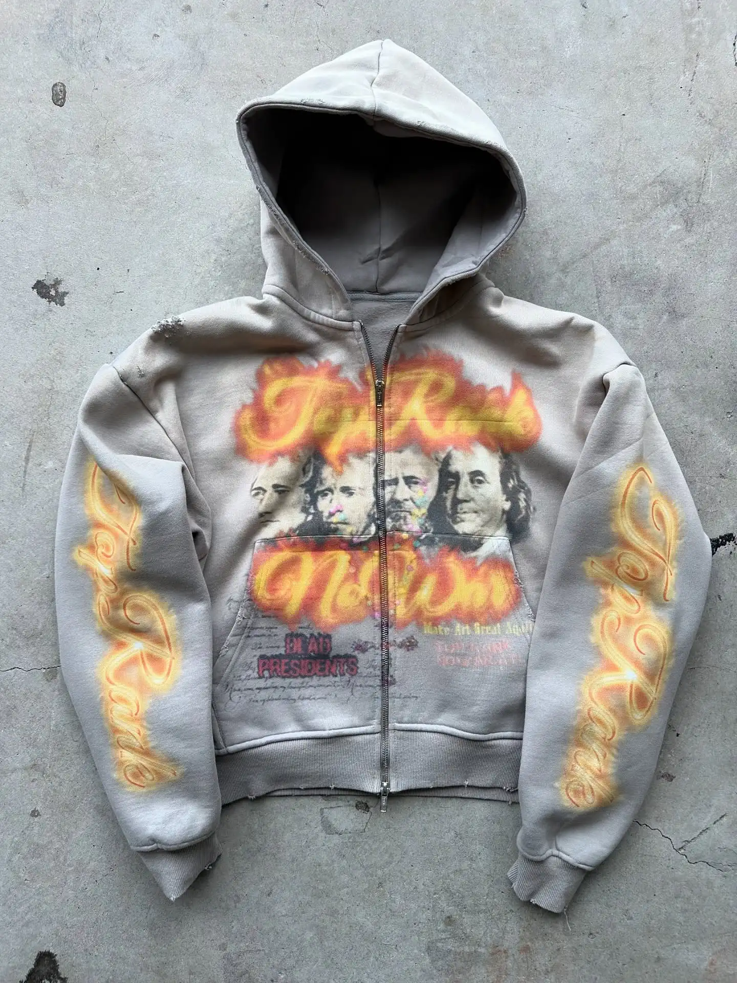 Y2K Gray Zip Hoodie Top Rank President Print Sweater Men Women Fashion Vintage Classic Hip Hop Streetwear Clothing Loose Jacket
Y2K Gray Zip Hoodie Top Rank President Print Sweater Men Women Fashion Vintage Classic Hip Hop Streetwear Clothing Loose Jacket