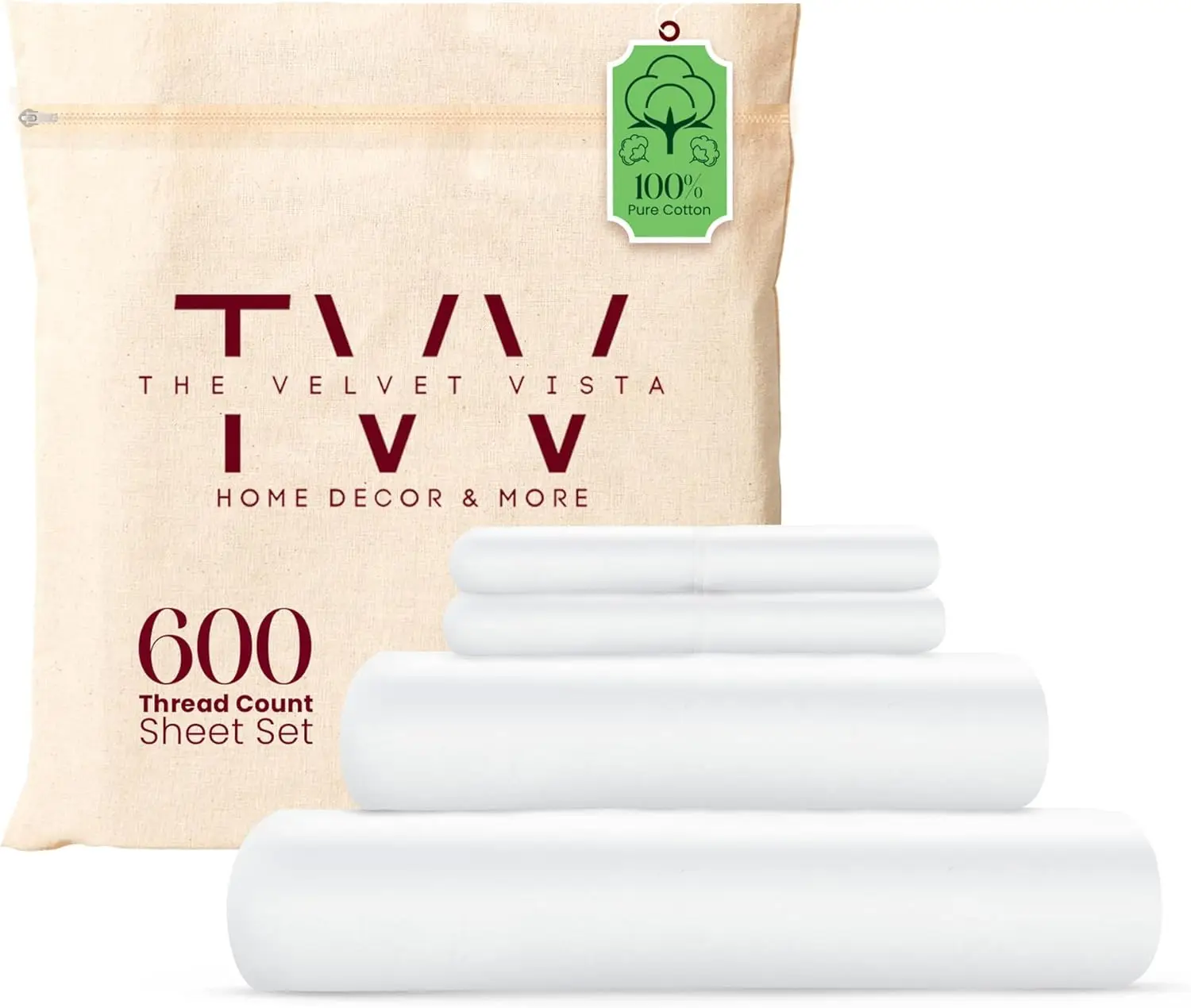 Queen Sheet Set - 600 Thread Count 4 Piece 16 H Deep Pocket Bed Sheet - Hotel Luxury Breathable And Cooling Bedding Sheets &
Queen Sheet Set - 600 Thread Count 4 Piece 16 H Deep Pocket Bed Sheet - Hotel Luxury Breathable And Cooling Bedding Sheets &