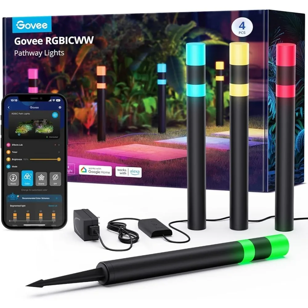 4-Pack Outdoor Pathway Lights,Smart Outdoor Lamp with App Control,Garden Decoration Gardening Lights
4-Pack Outdoor Pathway Lights,Smart Outdoor Lamp with App Control,Garden Decoration Gardening Lights