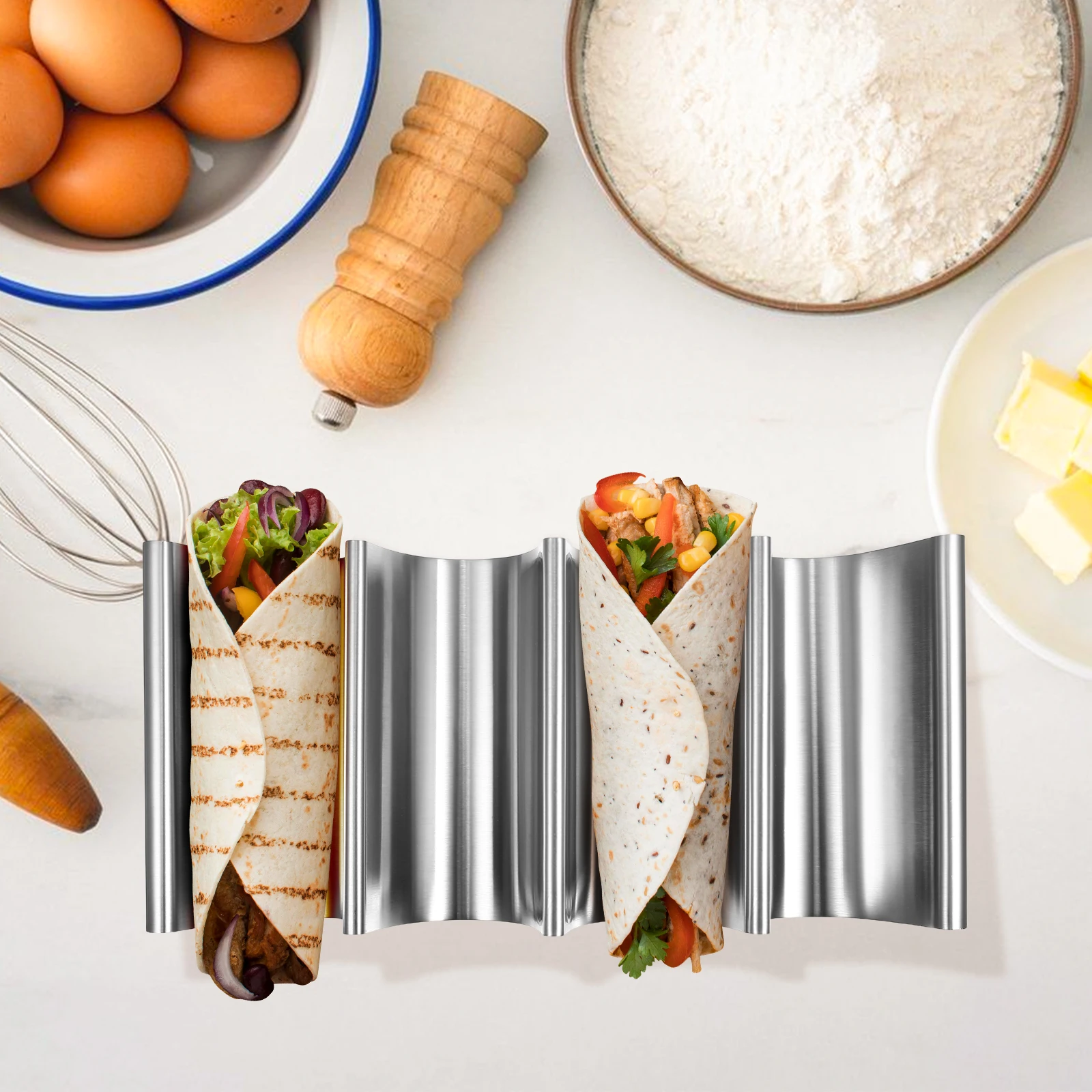 Stainless Steel Pancake Holder Reusable Easy to Clean Compact Size Suitable for Party Home
Stainless Steel Pancake Holder Reusable Easy to Clean Compact Size Suitable for Party Home