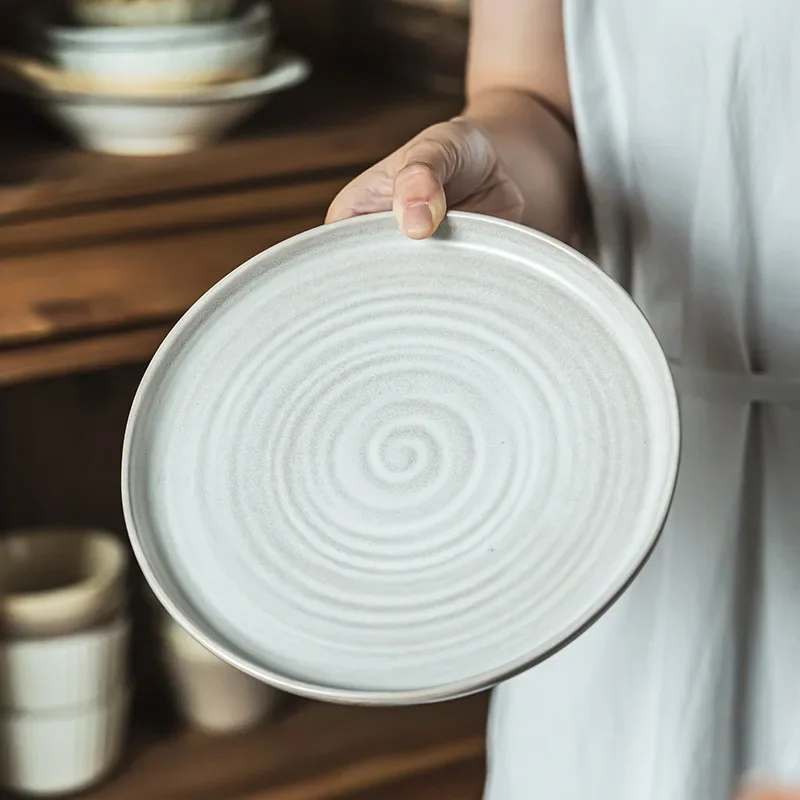 If The Old Series Ceramic Shallow Retro Plate Household Tableware Ring Pattern Large Western Food SteakSalad Plate Vegetable
If The Old Series Ceramic Shallow Retro Plate Household Tableware Ring Pattern Large Western Food SteakSalad Plate Vegetable
