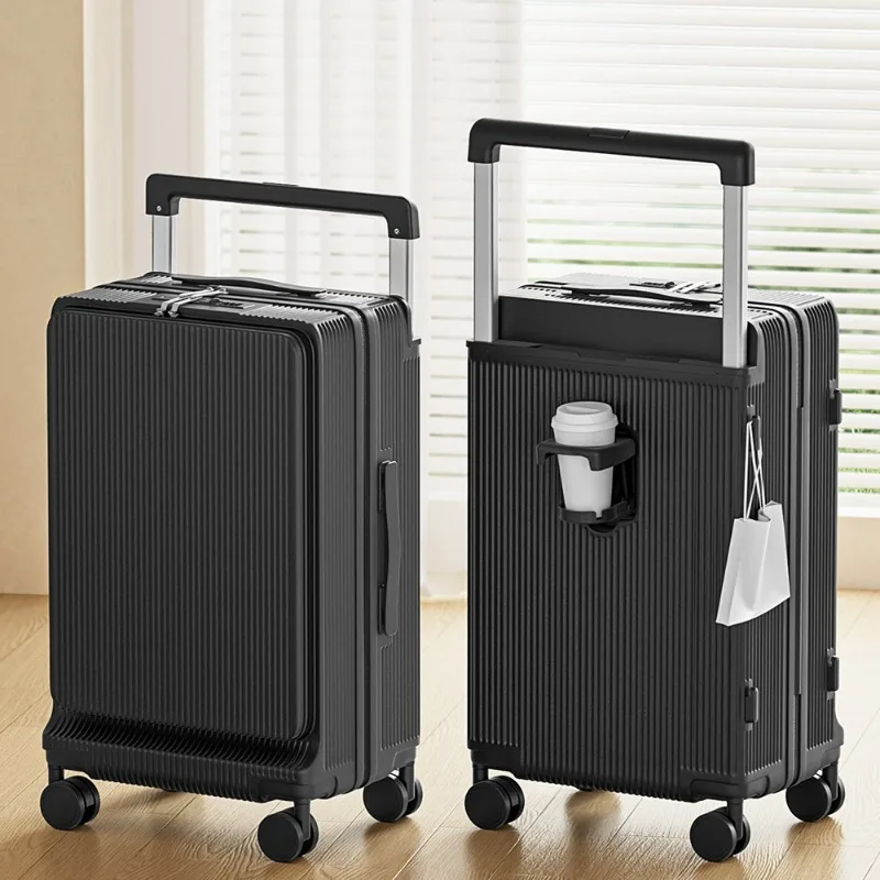 20/24/26 Inch Front Opening Travel Suitcases PC Zipper Rolling Luggage Cabin Suitcase Password Trolley Case With USB Cup Holder
20/24/26 Inch Front Opening Travel Suitcases PC Zipper Rolling Luggage Cabin Suitcase Password Trolley Case With USB Cup Holder