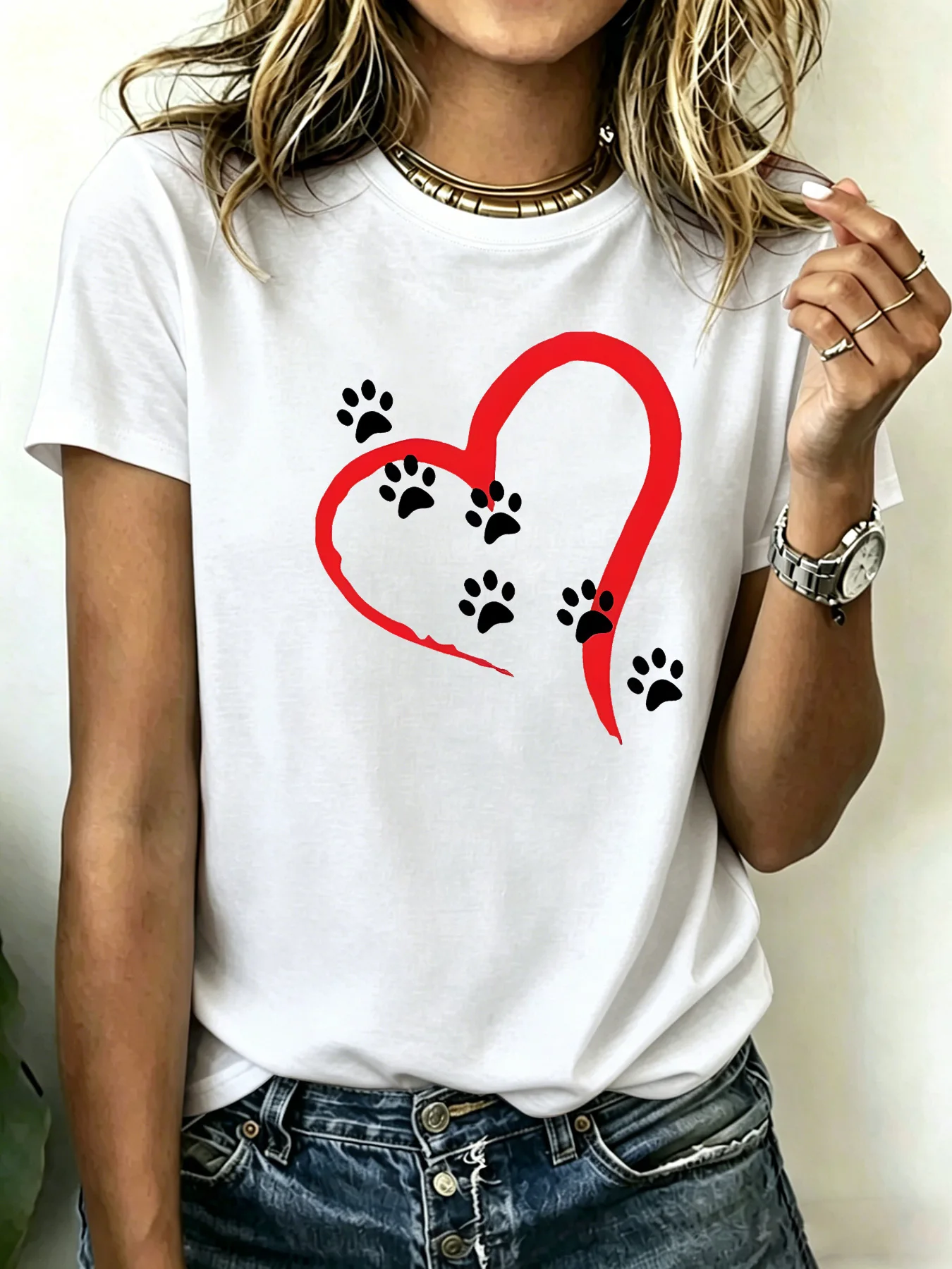 Women's Large Size T-shirt Valentine's Day Romantic Print Short Sleeve Loose Casual Soft Comfortable Breathable
Women's Large Size T-shirt Valentine's Day Romantic Print Short Sleeve Loose Casual Soft Comfortable Breathable