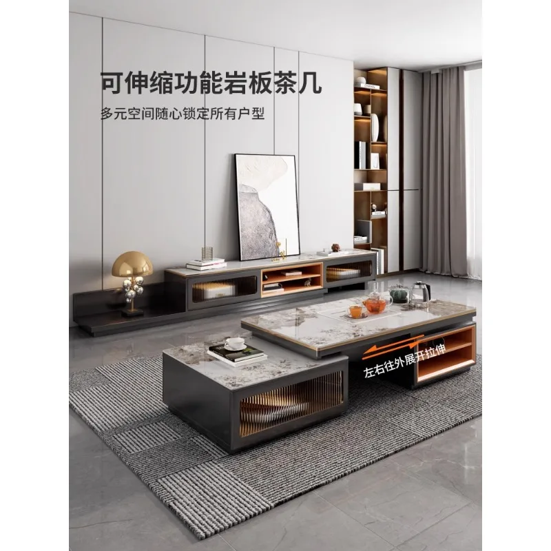 Tea table TV cabinet combination living room household small apartment modern simple multifunctional light luxury rock plate kun
Tea table TV cabinet combination living room household small apartment modern simple multifunctional light luxury rock plate kun