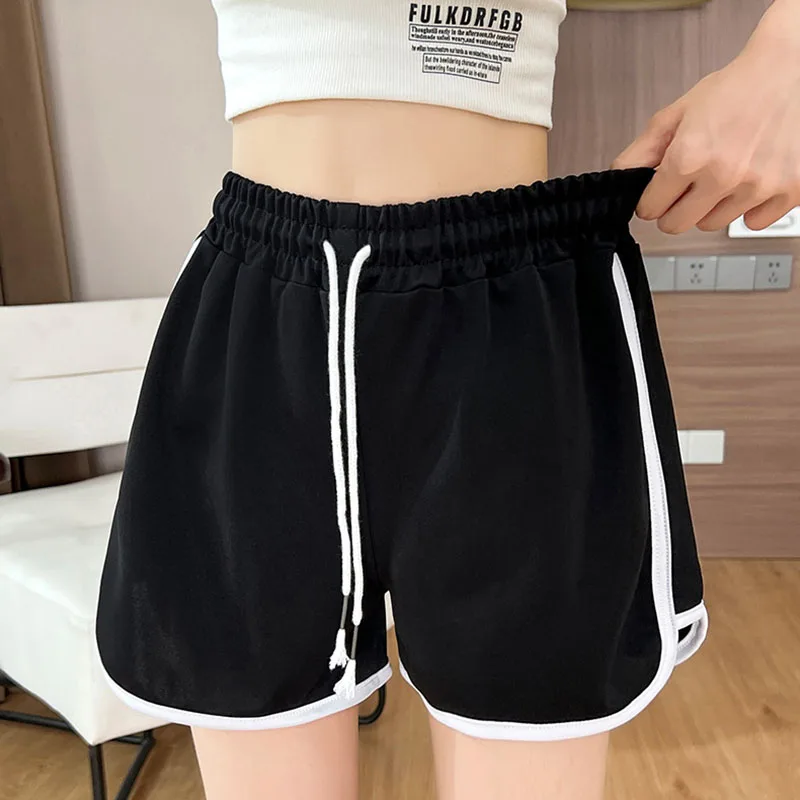 Summer Women's Striped Sports Shorts Korean Fashion Drawstring Wide Leg Shorts Woman All-Match Simple Loose Casual Short Pants
Summer Women's Striped Sports Shorts Korean Fashion Drawstring Wide Leg Shorts Woman All-Match Simple Loose Casual Short Pants