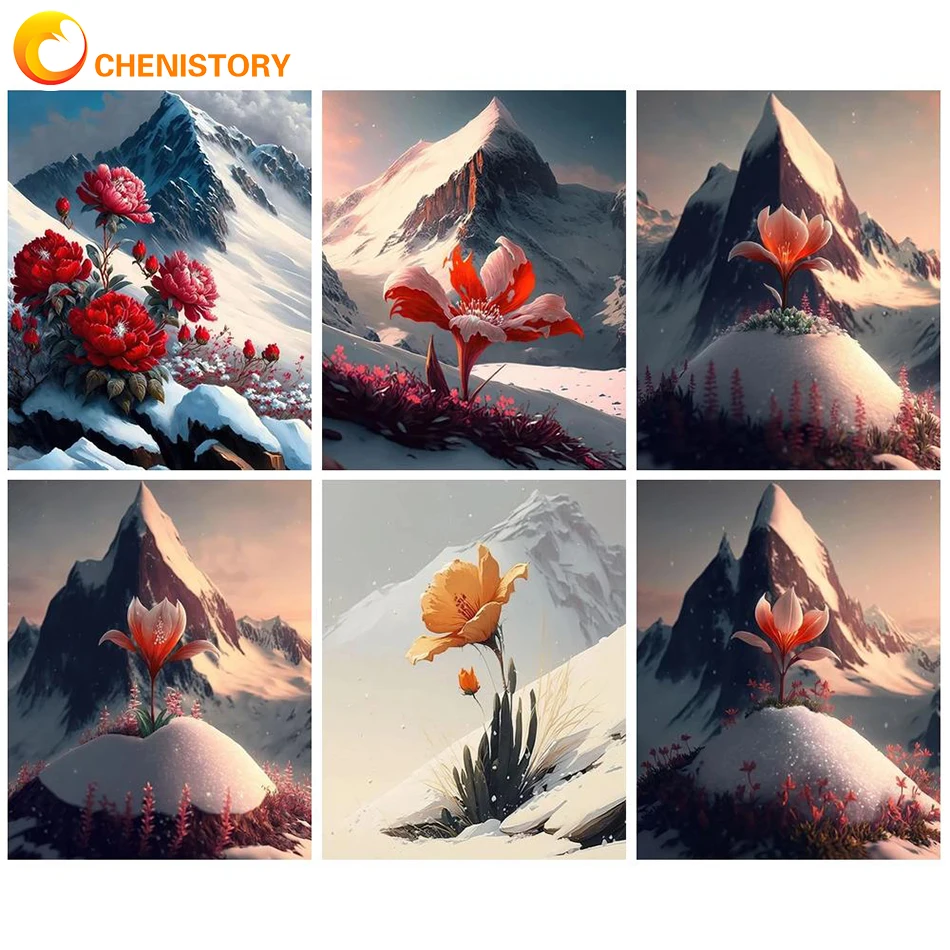 CHENISTORY Painting By Numbers On Canvas For Drawing Snow Mountain Flower Adults Acrylic Paint Kits Coloring By Number Gift New
CHENISTORY Painting By Numbers On Canvas For Drawing Snow Mountain Flower Adults Acrylic Paint Kits Coloring By Number Gift New